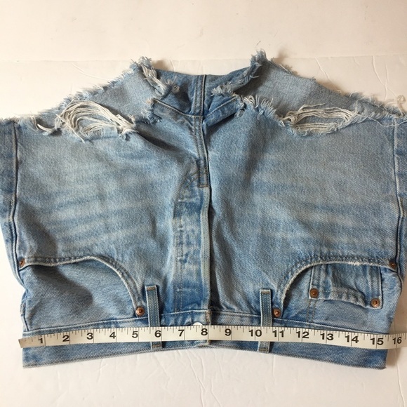 Levi’s Premium 501 High Rise Button Fly Denim Cutoff Jean Shorts - Picture 10 of 16